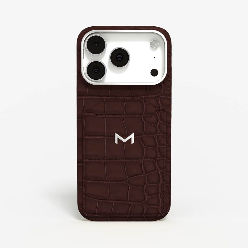 Personnalisation Cardholder Case for iPhone 17 Pro in Alligator Cardholder Case for iPhone 17 Pro in Alligator