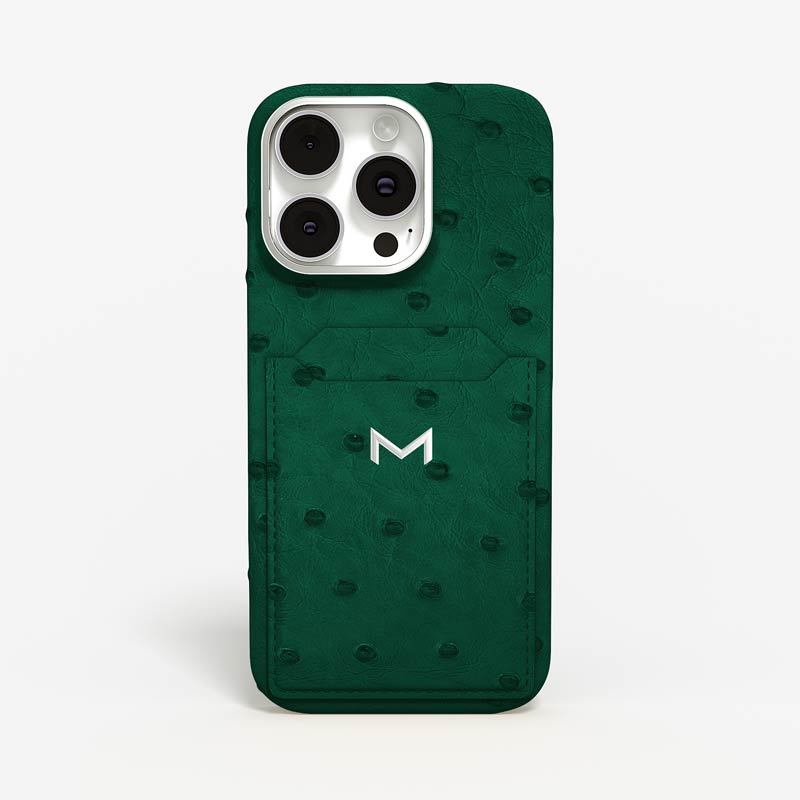 Cardholder Case for iPhone 16 Pro in Ostrich