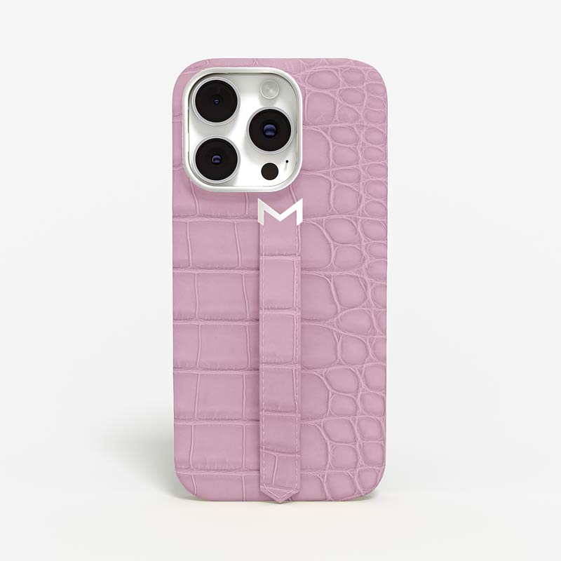Finger Strap Case for iPhone 15 Pro Max in Alligator