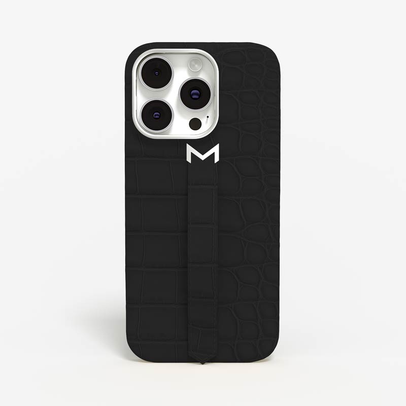 Finger Strap Case for iPhone 15 Pro in Alligator