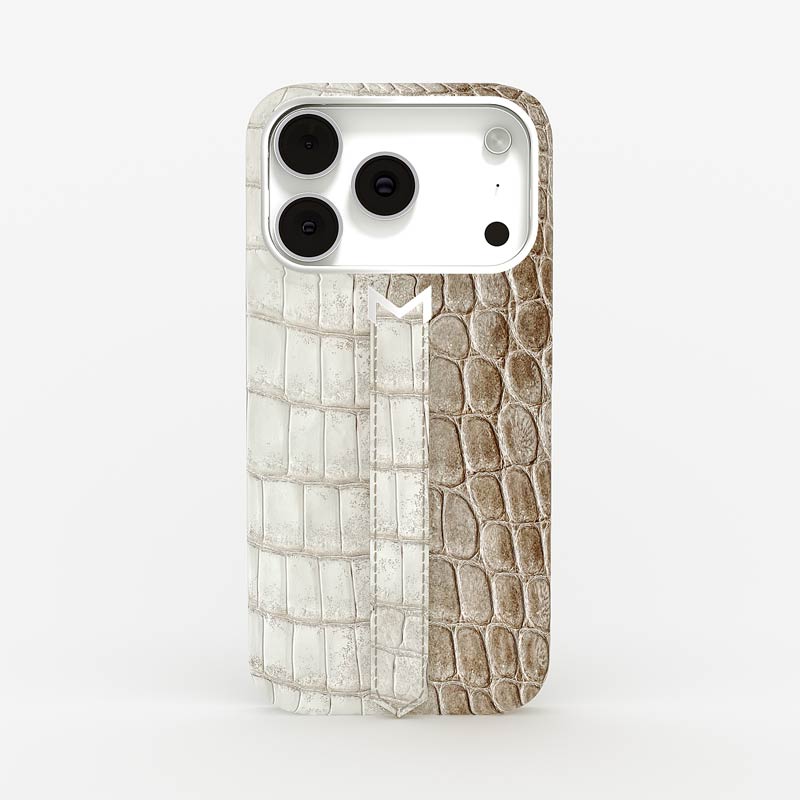 Finger Strap Case for iPhone 17 Pro Max in Crocodile Himalaya