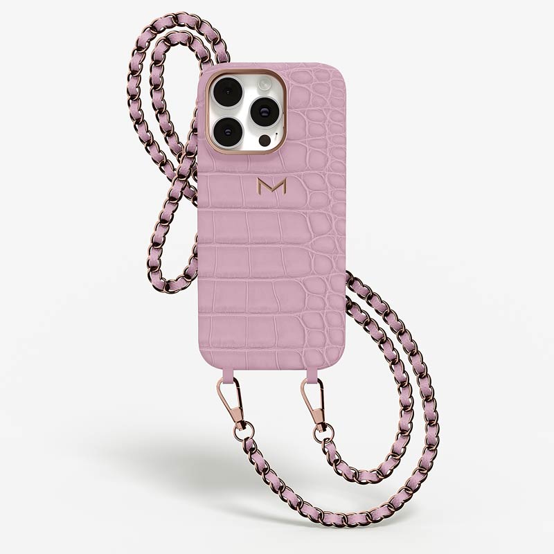 Necklace Case for iPhone 15 Pro Max in Alligator