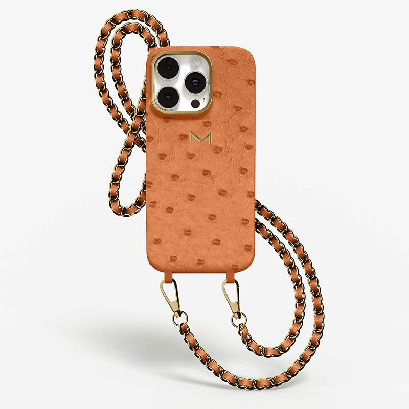Necklace Case for iPhone 15 Pro Max in Ostrich