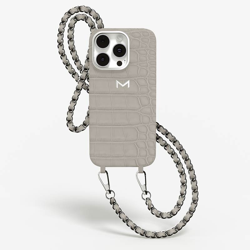 Necklace Case for iPhone 15 Pro in Alligator
