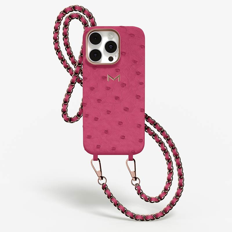 Necklace Case for iPhone 15 Pro in Ostrich