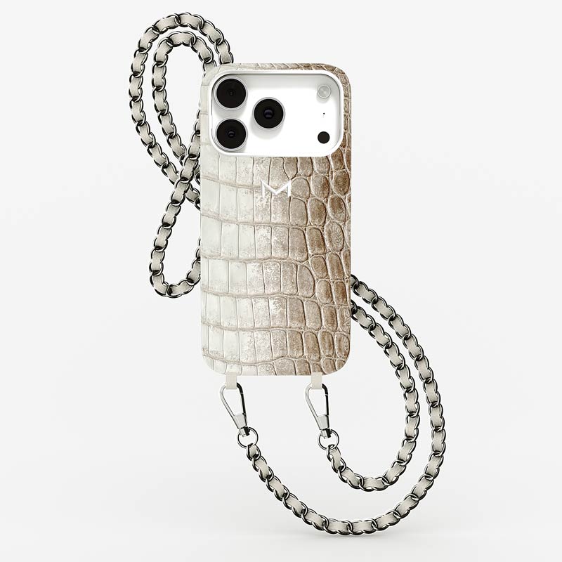 Necklace Case for iPhone 17 Pro Max in Crocodile Himalaya