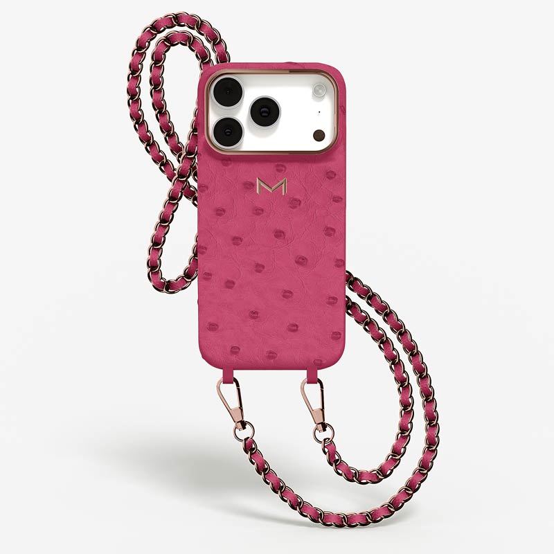 Necklace Case for iPhone 17 Pro in Ostrich